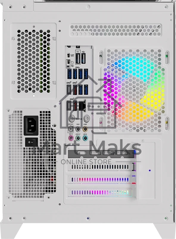 Компьютерный корпус AeroCool/Formula Crystal Z9ML Floe белый без БП mATX 4x120мм 2xUSB 3.0 1xUSB3.1 audio bott PSU