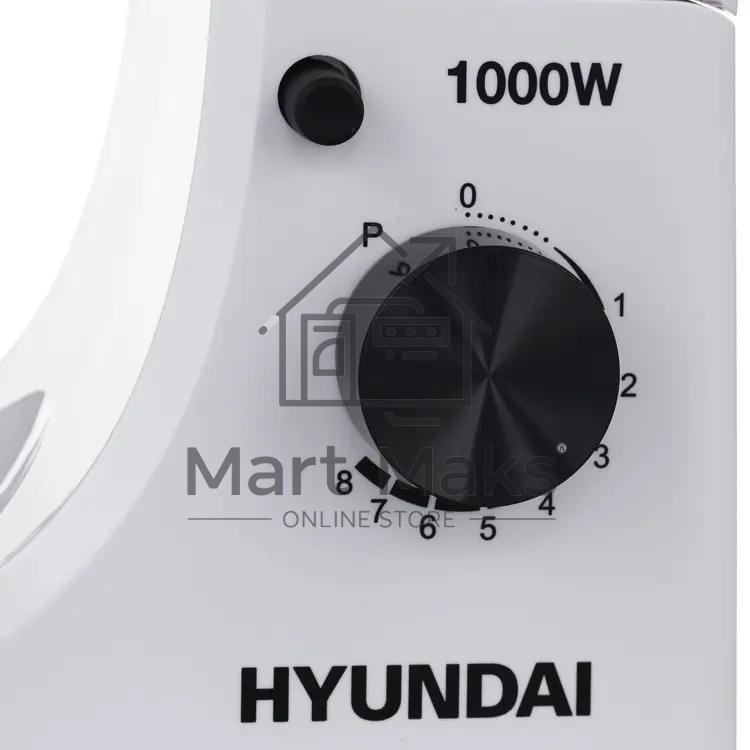 Миксер планетарный Hyundai HYM-S4451 1000 Вт, белый/черный