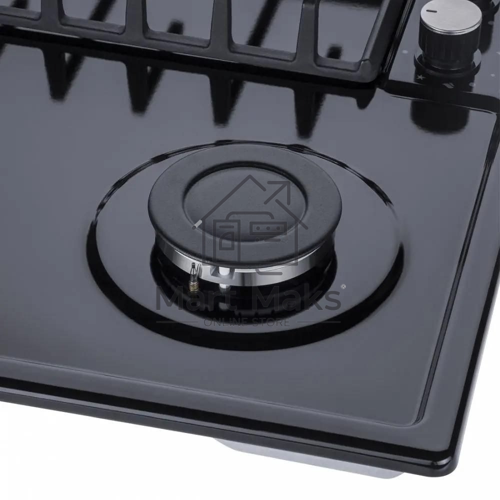 Газовая варочная панель Maunfeld EGHE.64.6CB/G, 4 конфорки, эмалированная сталь, черный