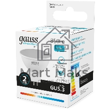Лампа светодиодная Gauss Elementary 13521 11Вт цок.:GU5.3 софит 180B св.свеч.бел.нейт. MR16 (упак.:10шт)