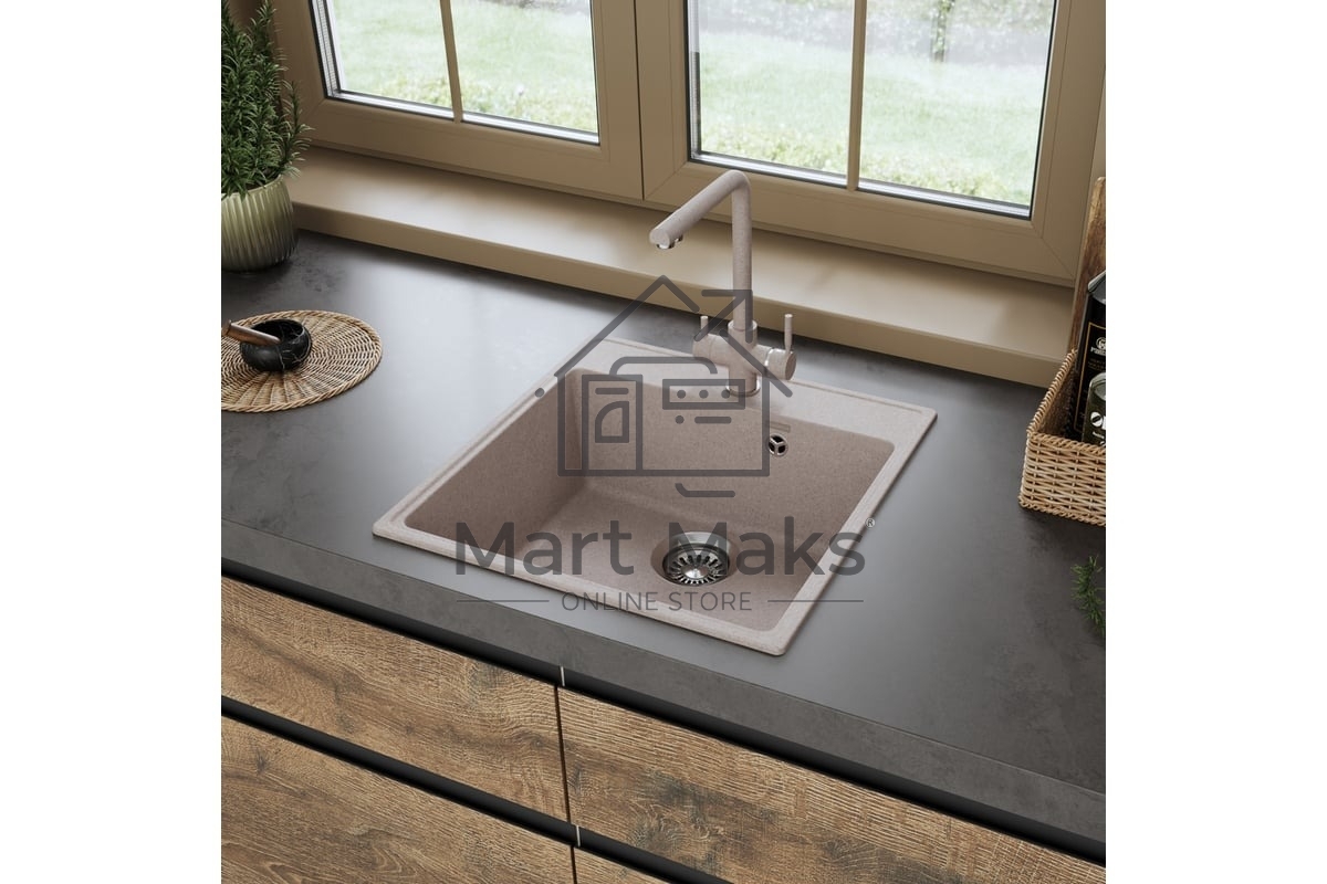 Кухонная мойка Maunfeld Perla 505 MFQS-505BG бежевый