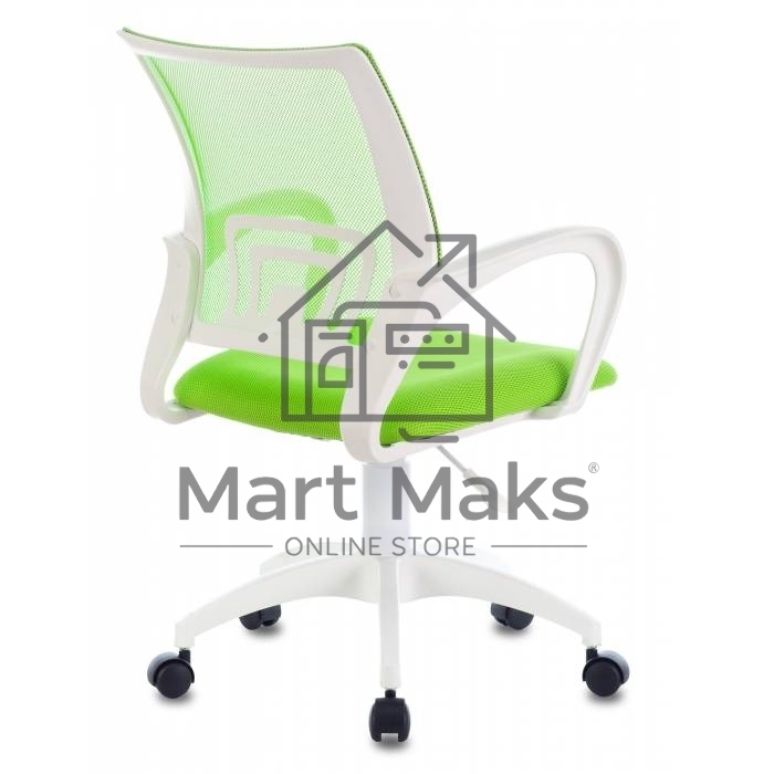 Кресло компьютерное Бюрократ CH-W695NLT TW-03A TW-18 салатовый, крестовина пластик, пластик белый