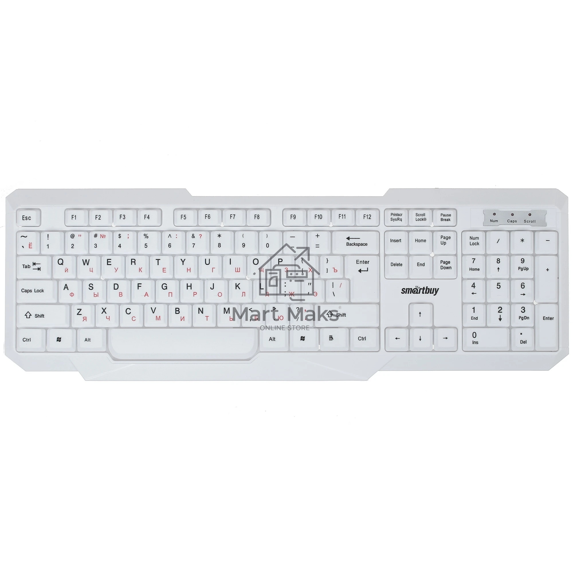 Клавиатура проводная с подсветкой Smartbuy ONE 332 USB белая SBK-333U-W
