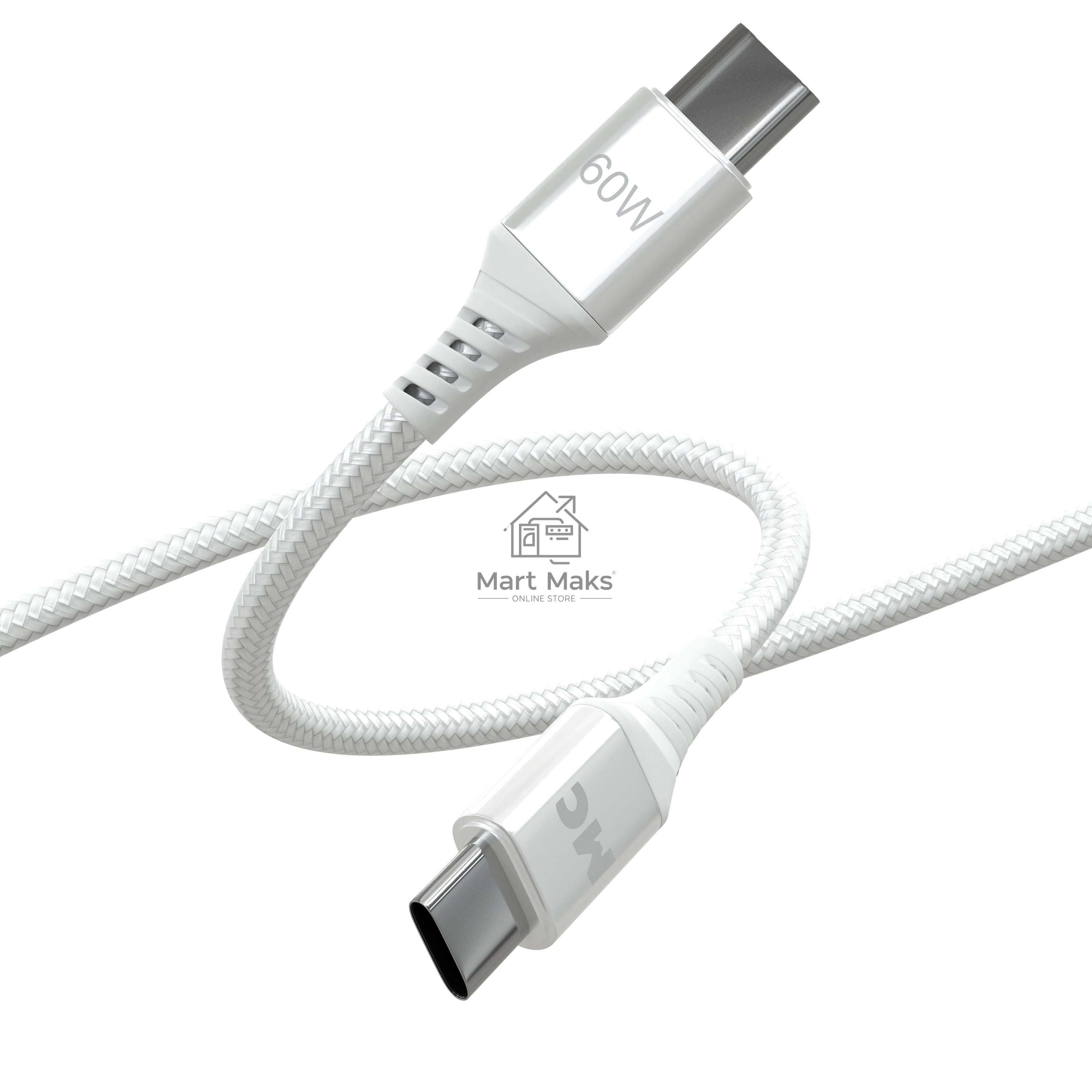 Кабель MORE CHOICE (4620202554116) K69aa 2м USB 3.0A PD 60W для Type-C Type-C- 2м, белый