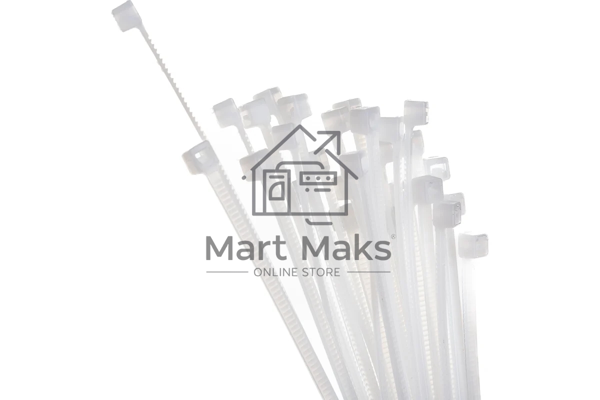 Нейлоновые стяжки FORTISFLEX КСС 3х200 мм белый 100 штук 49394