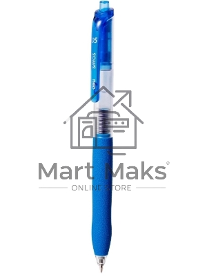 Ручка гелевая автоматическая Deli EG075-BL, d=0.5мм, синие чернила, резиновая манжета