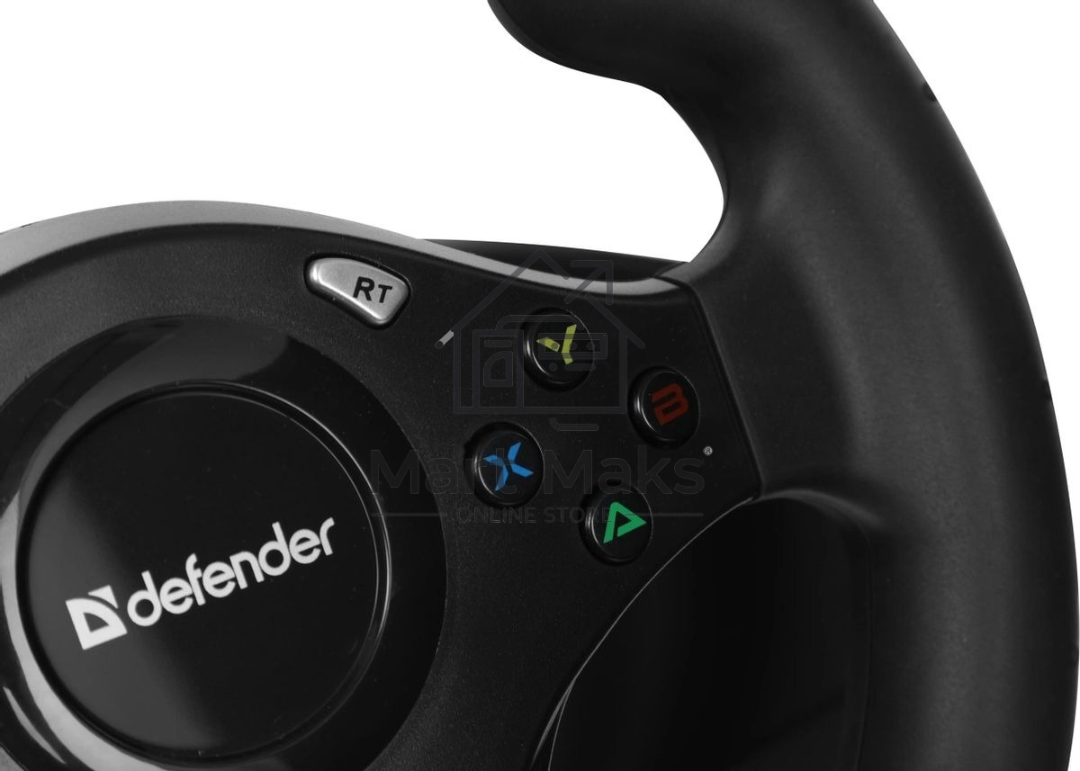 Игровой руль DEFENDER (64067) Rager черн,PC/PS/Xbox/Switch,педали