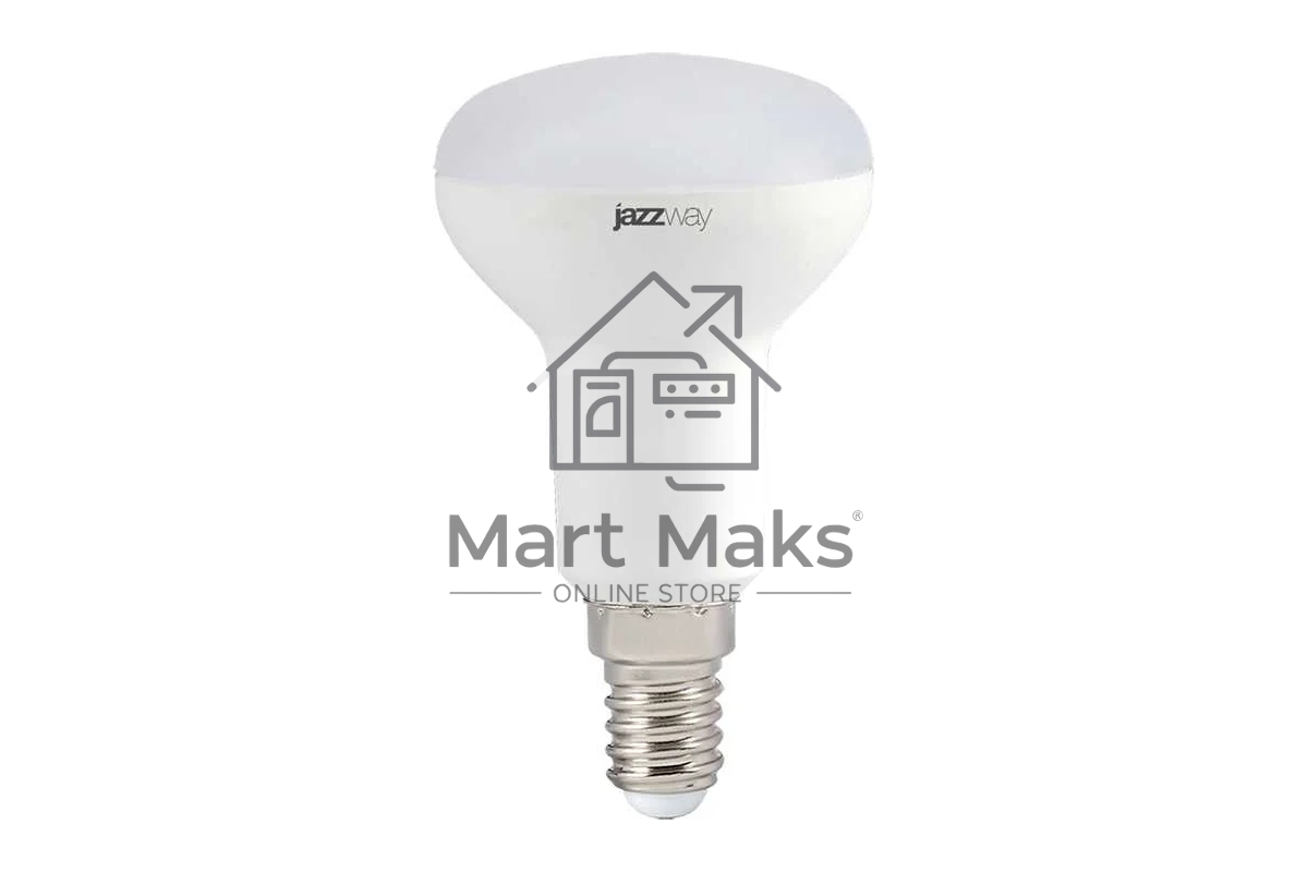 Лампа светодиодная JazzWay PLED-ECO-R50 5Вт 3000К тепл. белый E14 400лм 220-240В