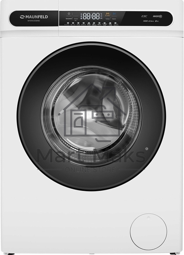 Стиральная машина Maunfeld MFWM148WH01 белый, загрузка фронтальная 8 кг, 1400 об/мин., класс: А+++