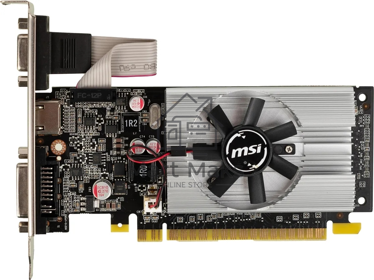 Видеокарта MSI N210-1GD3/LP NVIDIA GeForce 210 1024Mb 64 DDR3 460/800 DVIx1/CRTx1 Ret
