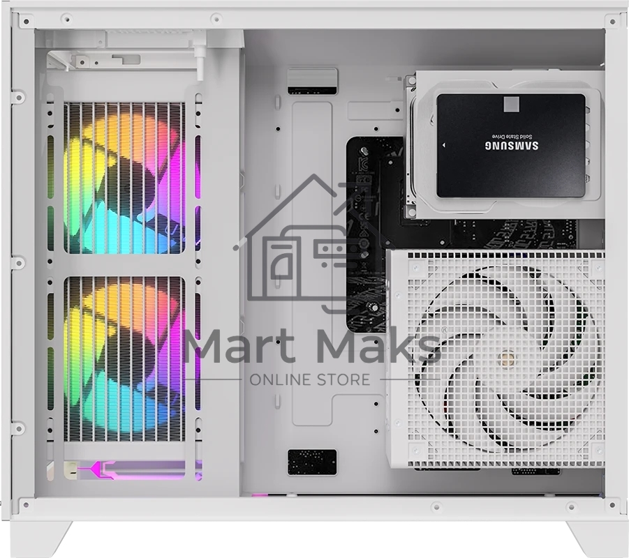 Компьютерный корпус AeroCool/Formula Crystal Z9ML Floe белый без БП mATX 4x120мм 2xUSB 3.0 1xUSB3.1 audio bott PSU