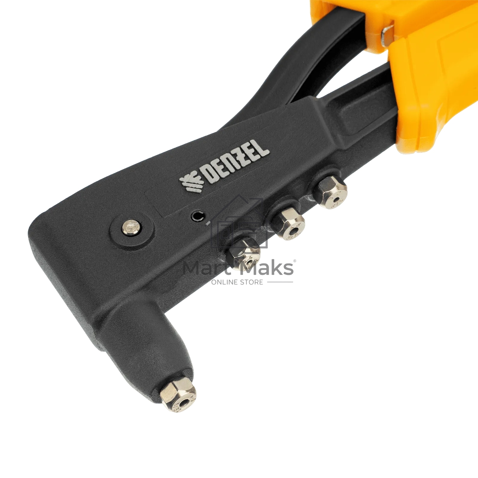 Заклепочник ручной Denzel 255 мм, литой, усиленный, заклепки 2,4-3,2-4,0-4,8 мм