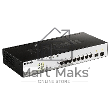 Коммутатор D-Link DGS-1210-10P/F3A, 8×1 Гбит/с + 2×1 Гбит/с SFP, настраиваемый