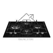 Газовая варочная поверхность Hotpoint HGMTS 643 BL, 4 конфорки, эмалированная сталь, 7800 Вт