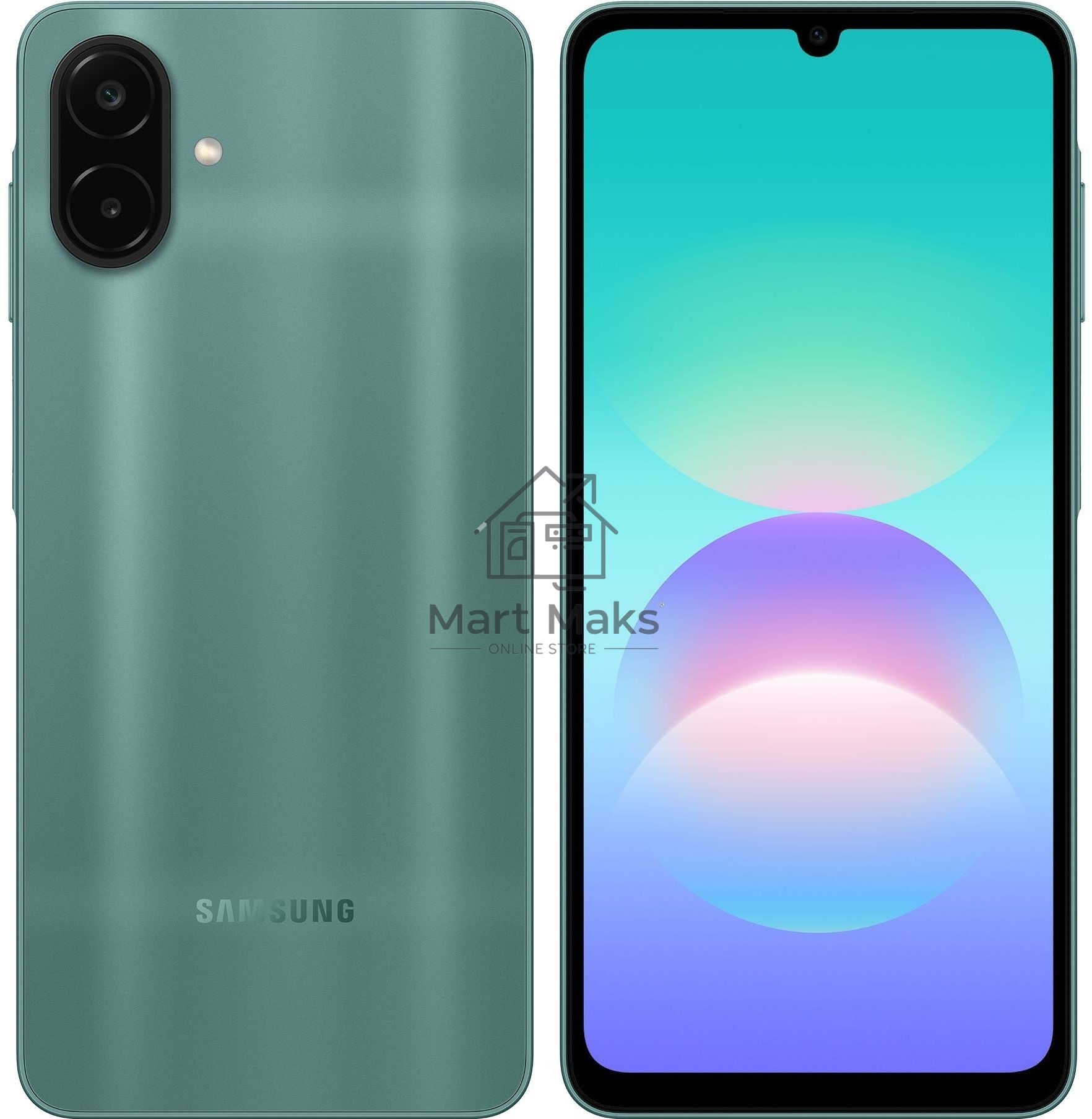 Смартфон Samsung Galaxy A08 4Gb, 128Gb, зеленый