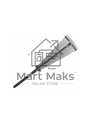 Грабли веерные RACO регулир. с ручк. 0,79-1,24 м, 15 кругл. зубц., гальв. покр., 175-550мм 4231-53/744