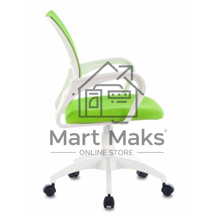 Кресло компьютерное Бюрократ CH-W695NLT TW-03A TW-18 салатовый, крестовина пластик, пластик белый