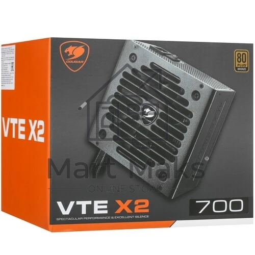 Блок питания Cougar VTE X2 700 (CGR VX-700), 700Вт, 80 PLUS Bronze, 120мм, черный