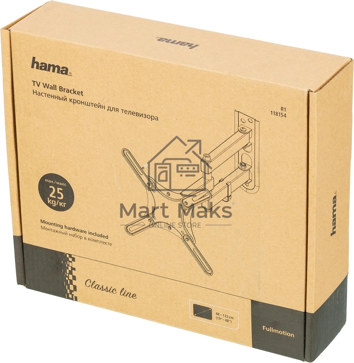 Кронштейн для телевизора Hama R1 118154 черный, 19