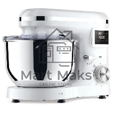 Планетарный миксер BQ MX640 White. Максимальная мощность 1600 Вт/Чаша из нержавеющей стали 6 л/Функция ферментации/Подогрев чаши до 40'C/Электронное управление/Металлические насадки в комплекте/Металлические шестерни/Двойная защита: от перегрева, от перегрузки/Защтная крышка от брызг/LED подсветка/Длина сетевого шнура 1 м