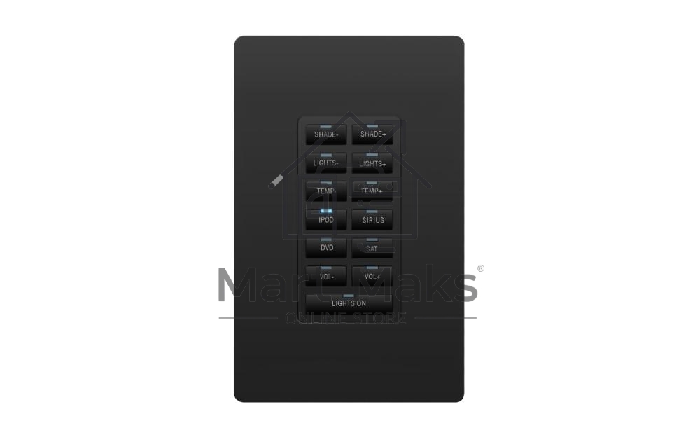 Модуль- 13-кнопочную Ethernet-клавиатуру Metreau в держателе, которая позволяет устанавливать ее в HydraPort HPX-600,900 и 1200 FG565-12-BL-00 AMX HPX-U400-R-MET-13E