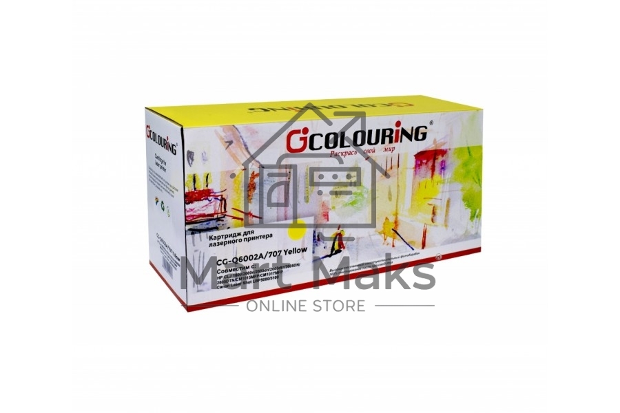 Картридж лазерный Colouring CG-Q6002A/707 желтый (2000 стр.) для HP CLJ 1600/2600n/2600dn/2600dtn/2605DN/2605DTN/CM1015MFP/CM1017MFP Canon Laser Shot LBP5000/5100