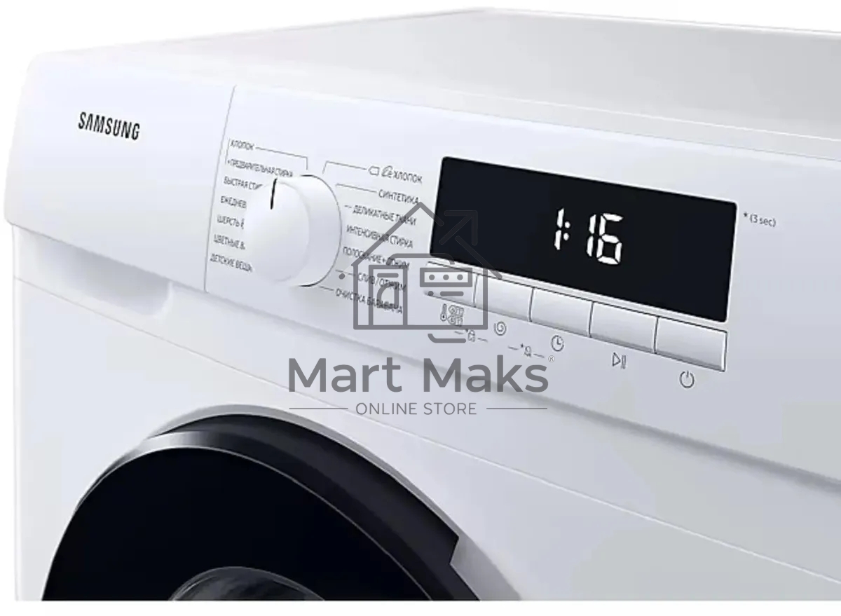 Стиральная машина Samsung WW80T3040BW/LP белый, загрузка фронтальная 8кг, 1400 об/мин, класс А