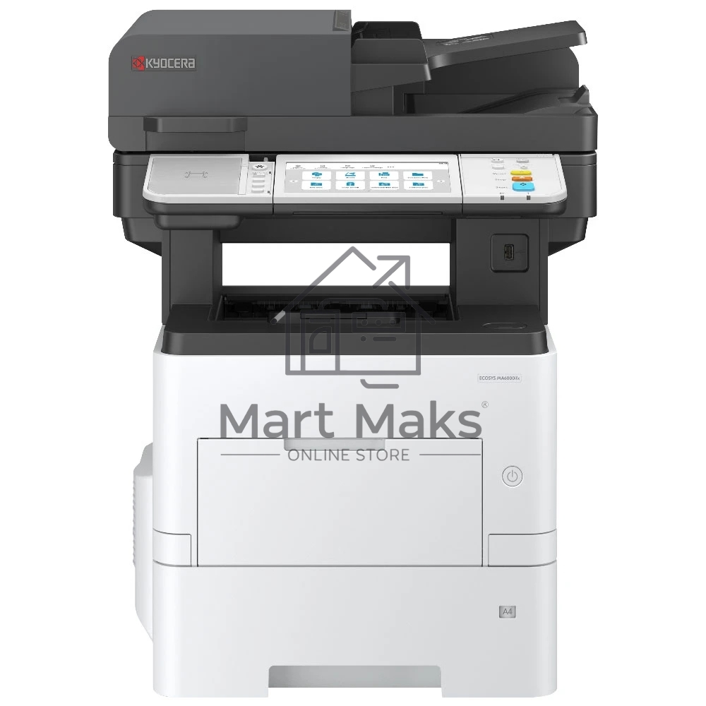 Лазерное МФУ Kyocera ECOSYS MA6000ifx, P/C/S/F, ч/б, A4,60 стр/мин,1200x1200 dpi,1 Гб, USB 2.0, белый