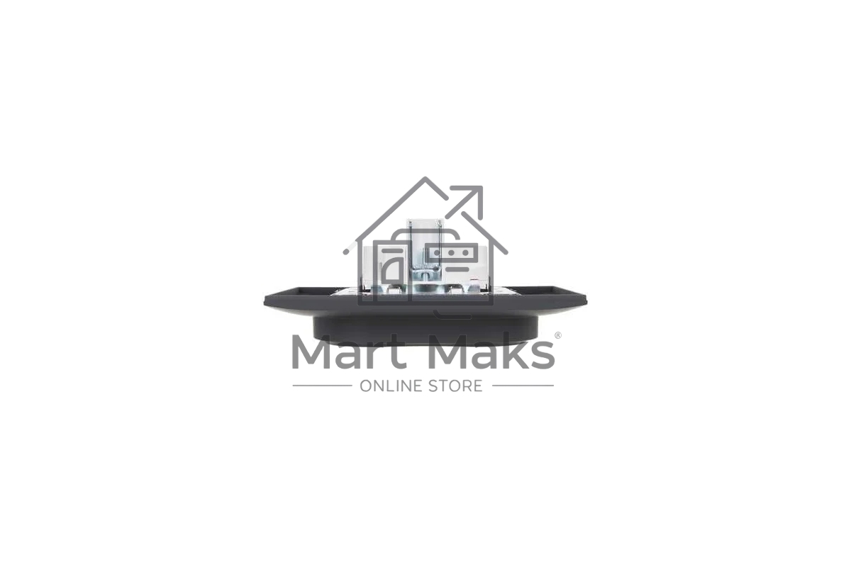 Розетка 2-местная IEK SKANDY SK-R08G (SK-R21-16-K53-F) с заземлением, без защитных шторок 16А в сборе, графит