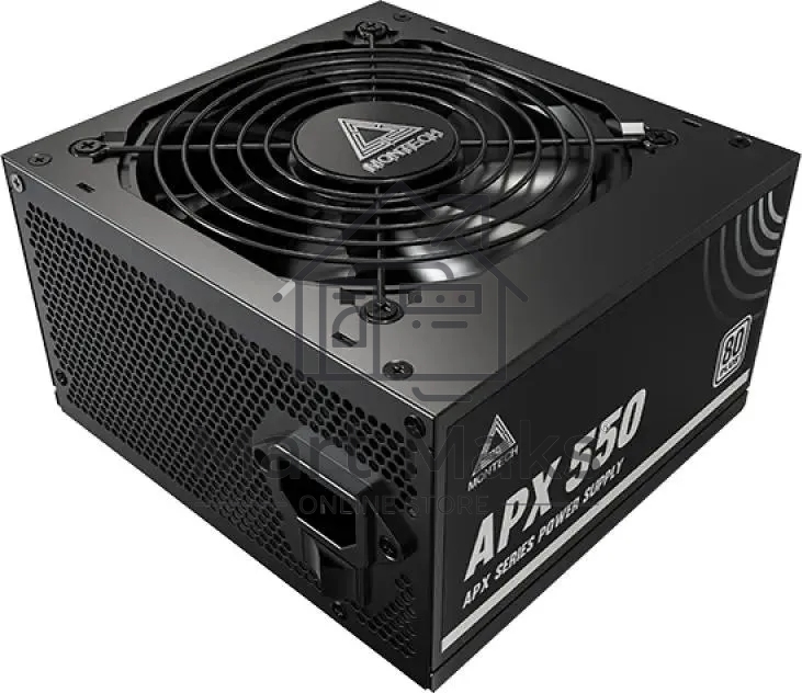 Блок питания Montech APX 550 (XWYA11-550), 550 Вт, 80 PLUS белый, 120 мм, немодульный, черный