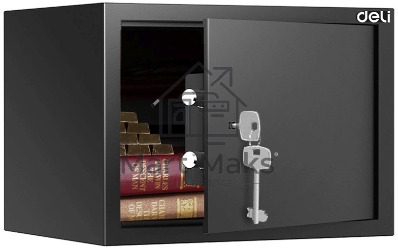 Сейф Deli Srock ET561 200x310x200мм ключевой