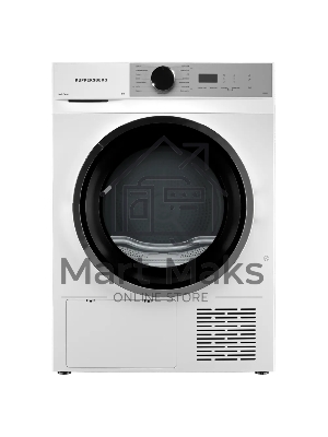 Сушильная машина Kuppersberg DM 611 W, отдельностоящая, тепловой насос, 8 кг, 15 программ, отсрочка старта, защита от сминания, ультрафиолет, электронное управление, белый