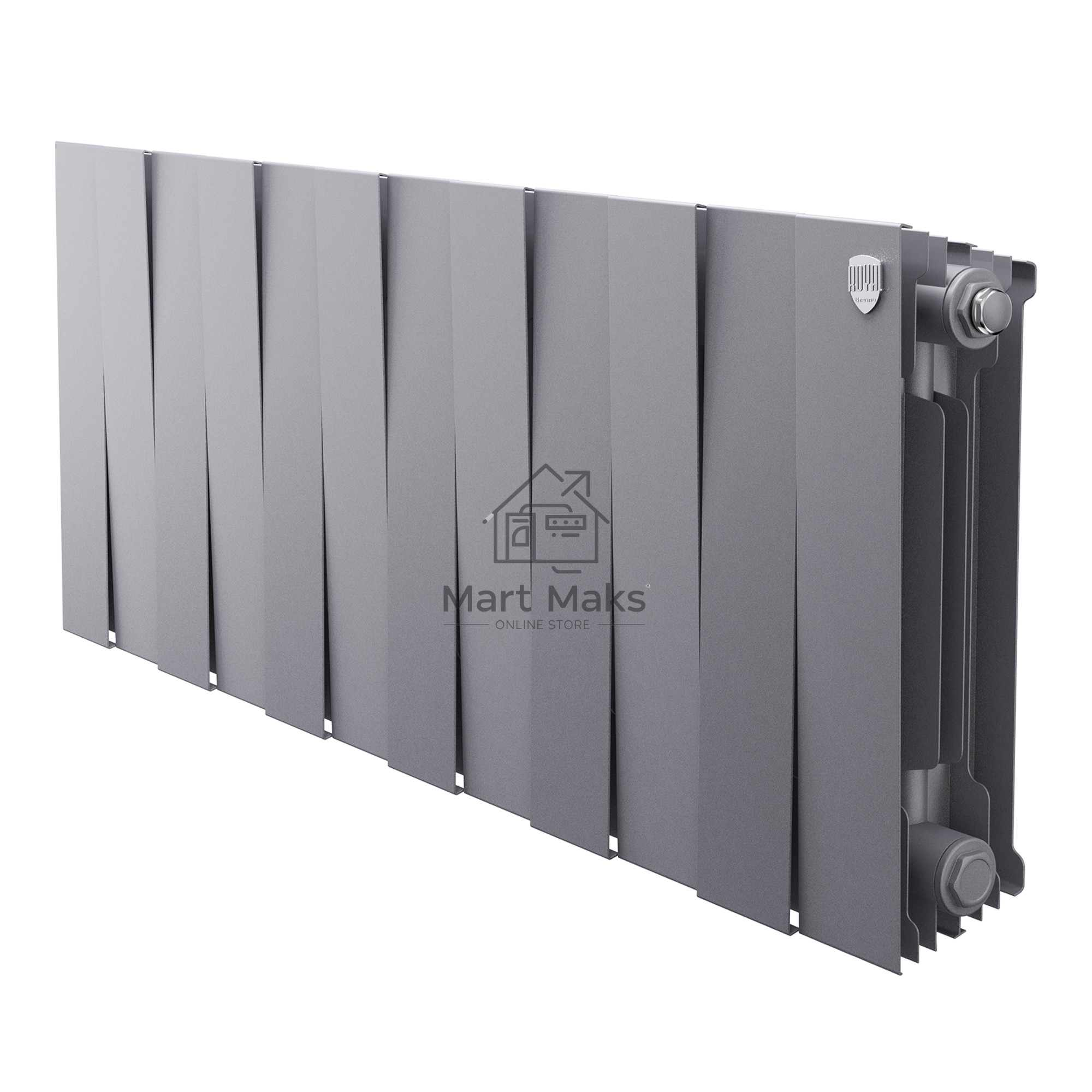 Радиатор биметаллический Royal Thermo PianoForte 300 Серебристый - 12 секц.