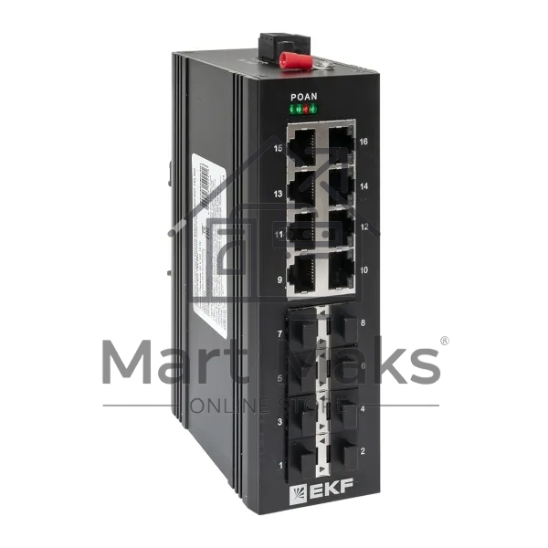Коммутатор EKF TSX-U-8GX/SFP-8GT, 8×1 Гбит/с + 8×1 Гбит/с SFP, неуправляемый