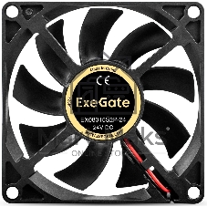 Вентилятор корпусной ExeGate EX08015S2P-24, 80 мм, 2500 об/мин, 30 дБ, 2-pin, без подсветки