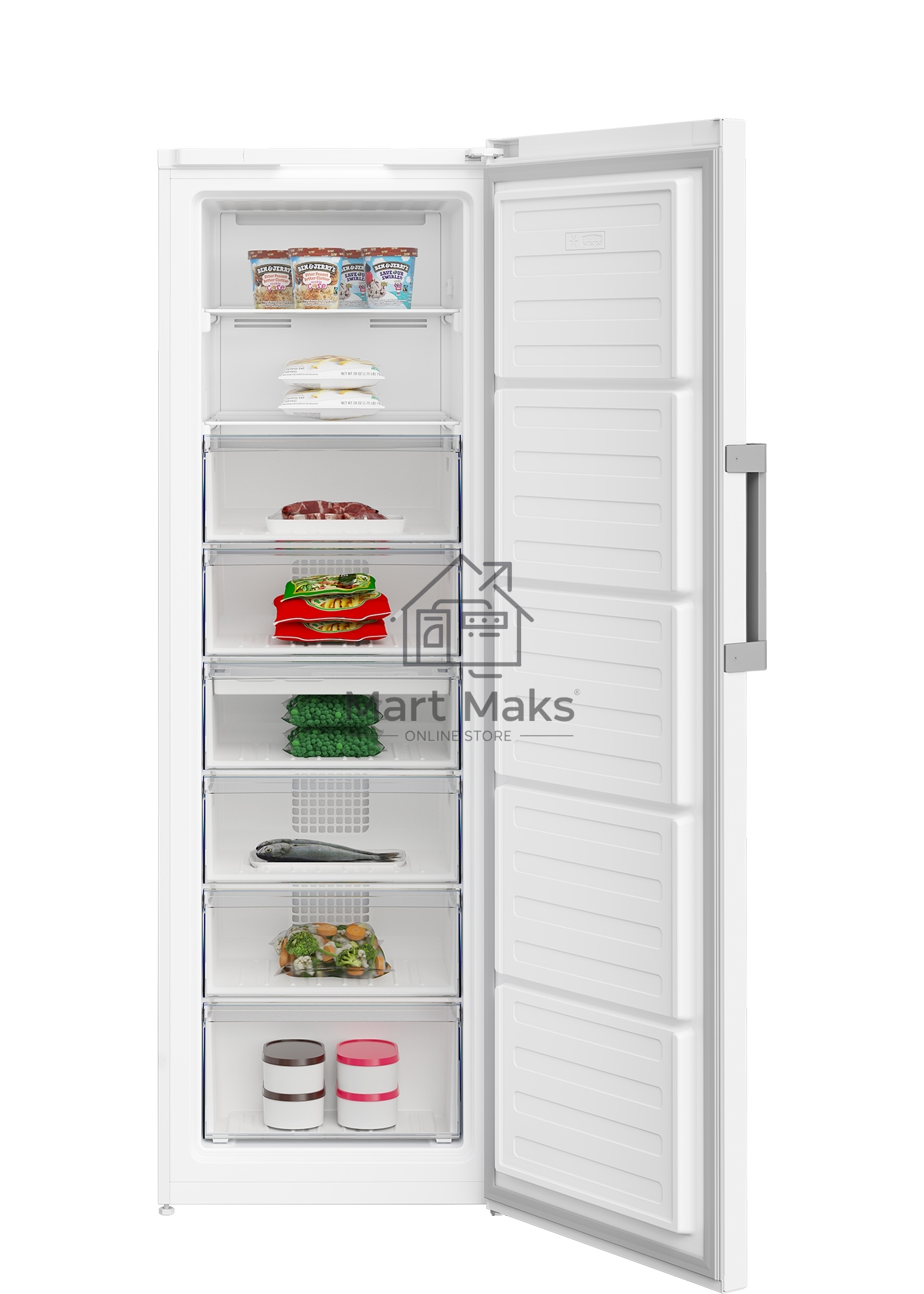 Морозильная камера Beko B3RFNK312W белый, 275л, 6 ящиков