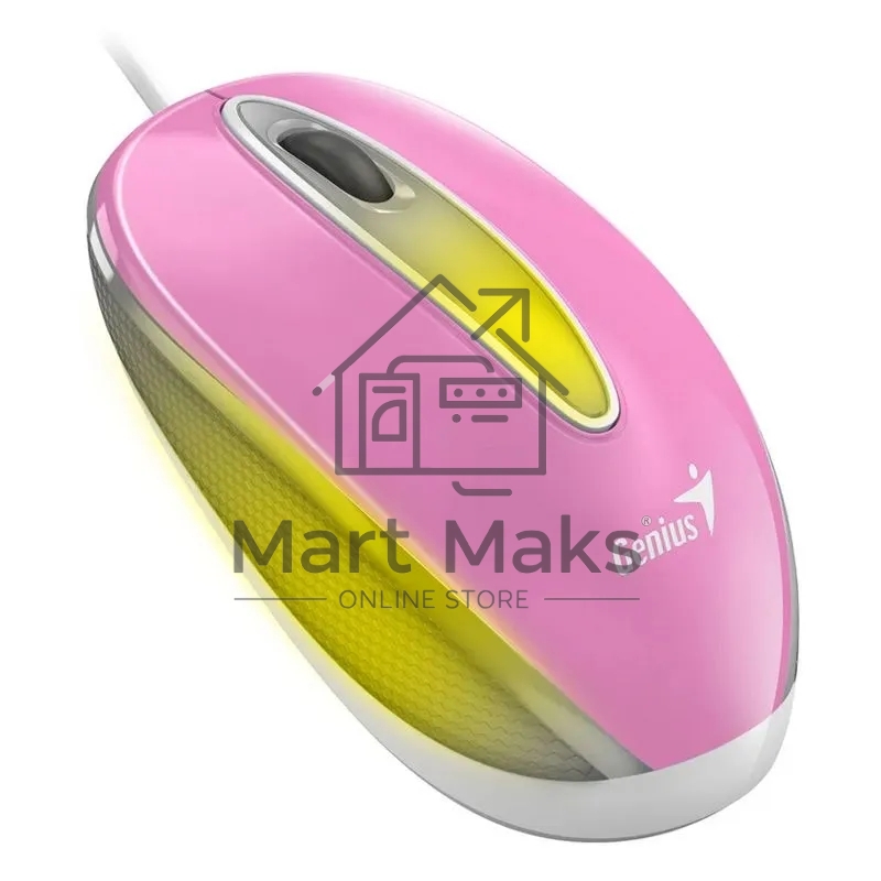 Мышь проводная Genius DX-Mini розовый, 1000 dpi, USB, кнопки - 3
