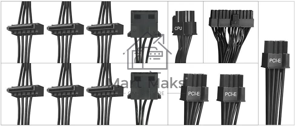 Блок питания Digma DPSU-750W-WH RTL, 750Вт, 80 PLUS, 120мм, черный