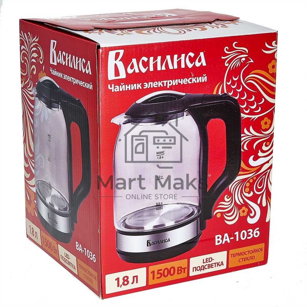 Чайник электрический ВАСИЛИСА ВА-1036 черный