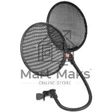 Поп фильтр sE Electronics Dual Pop Filter состоит из двух частей, первая часть изготовлена из прочной глянцевой ткани со стандартной тканевой мембраной и вторая металлическая на шарнирном механизме Поп фильтр sE Electronics Dual Pop Filter состоит из двух частей, первая часть изготовлена из прочной глянцевой ткани со стандартной тканевой мембраной и вторая металлическая на шарнирном механизме