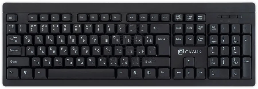 Клавиатура Оклик 95KW черный USB (1788287)