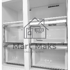 Холодильник LEX LCD450SsGID серый трехкамерный 288/129л морозилка снизу, No Frost, Side-by-Side