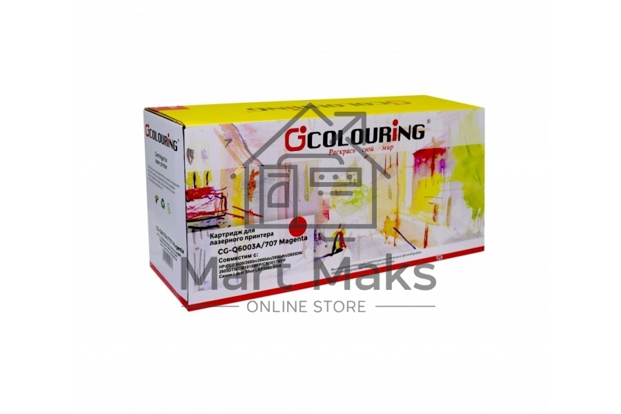 Картридж лазерный Colouring CG-Q6003A/707 пурпурный (2000 стр.) для HP CLJ 1600/2600n/2600dn/2600dtn/2605DN/2605DTN/CM1015MFP/CM1017MFP Canon Laser Shot LBP5000/5100