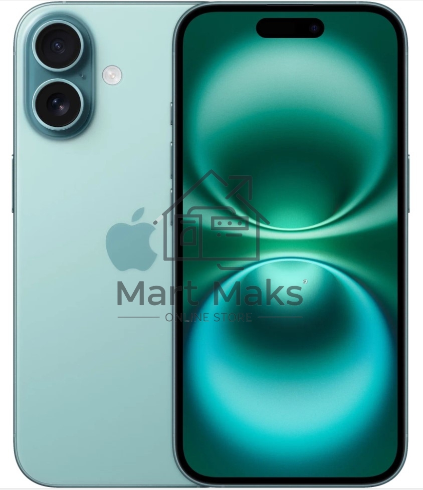 Смартфон Apple iPhone 16 A3287, 8/128Gb, бирюзовый
