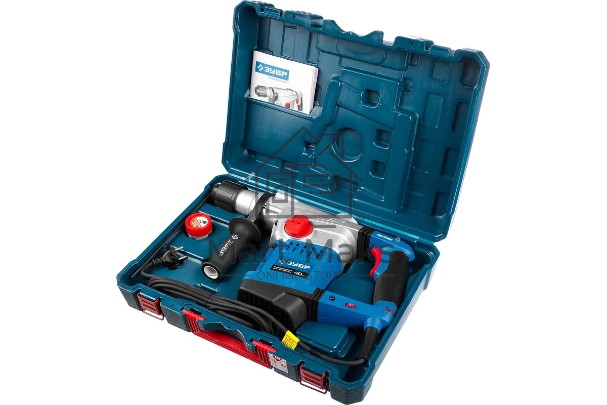 Перфоратор ЗУБР ЗПМ-40-1250 ЭВК ПерфораторSDS-Max
