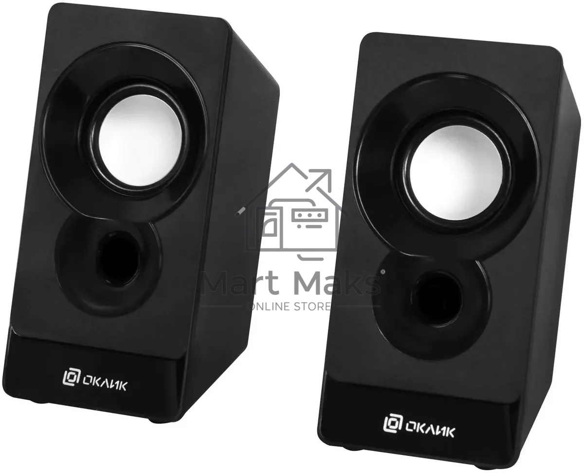 Колонки Oklick OK-165 2.0 черный 6Вт