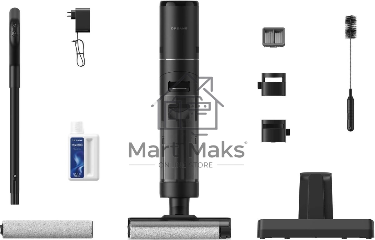 Моющий вертикальный пылесос Dreame Wet and Dry Vacuum H12SAE, 300Вт, черный