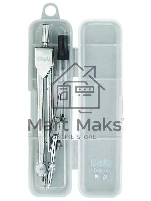 Циркуль Deli E8601, металл, в комплекте: набор грифелей Циркуль Deli E8601, металл, в комплекте: набор грифелей