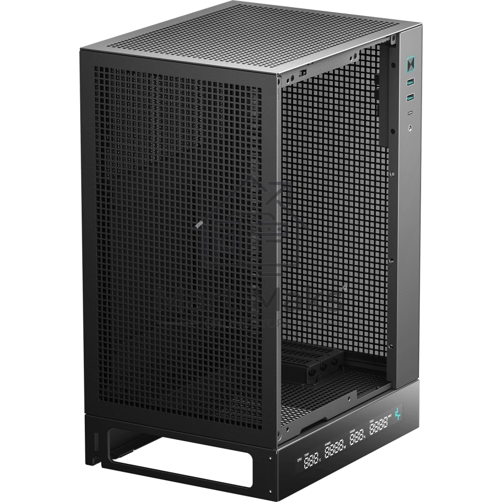 Компьютерный корпус Deepcool CH170 DIGITAL черный без БП mATX 1x120mm 1xUSB2.0 1xUSB3.0 audio bott PSU