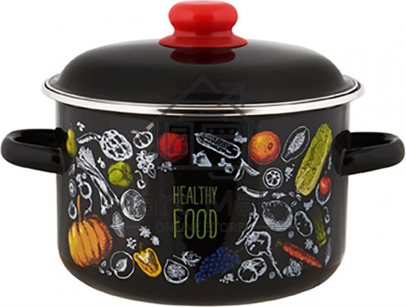 Кастрюля Appetite 1RD181М Healthy food эмалированная сталь 3 л